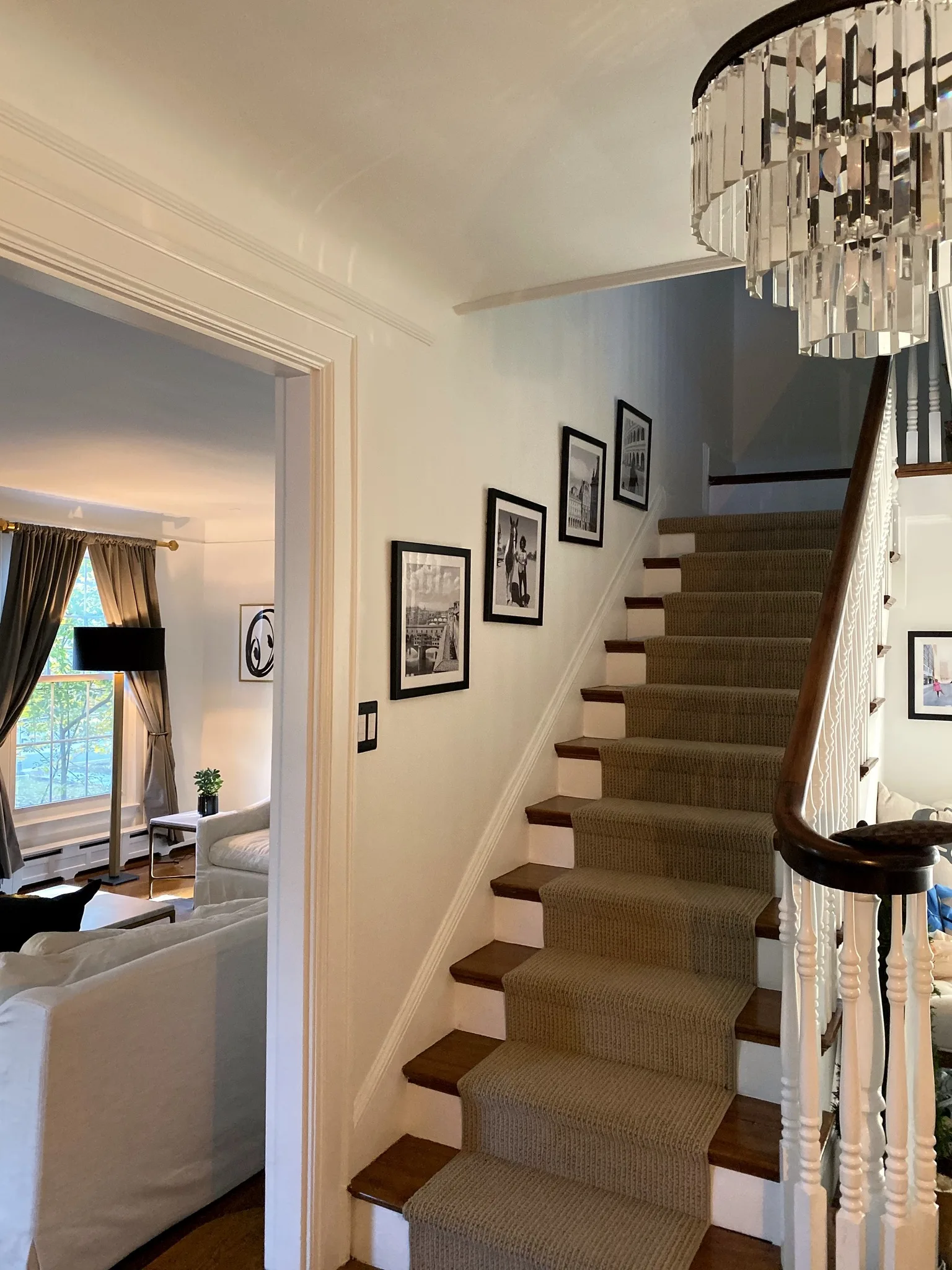 Original staircase in a 100-year-old house